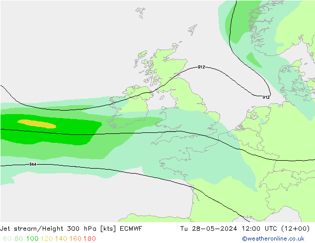 Courant-jet ECMWF mar 28.05.2024 12 UTC