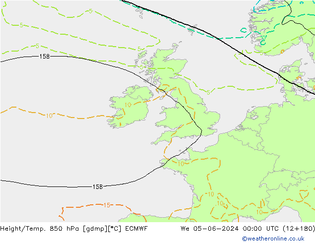 Z500/Rain (+SLP)/Z850 ECMWF śro. 05.06.2024 00 UTC