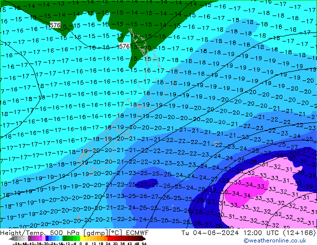 Z500/Rain (+SLP)/Z850 ECMWF ��� 04.06.2024 12 UTC