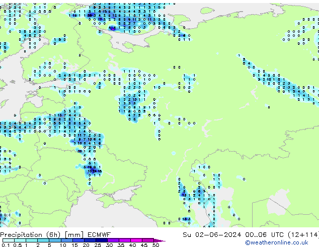 Z500/Regen(+SLP)/Z850 ECMWF zo 02.06.2024 06 UTC