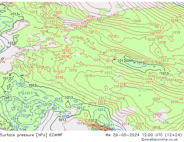 приземное давление ECMWF ср 29.05.2024 12 UTC