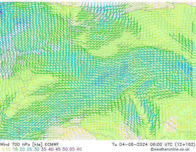 Viento 700 hPa ECMWF mar 04.06.2024 06 UTC
