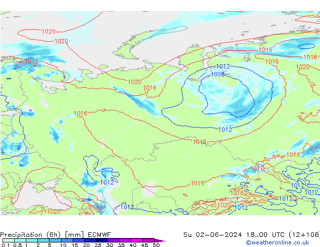 Z500/Rain (+SLP)/Z850 ECMWF Su 02.06.2024 00 UTC