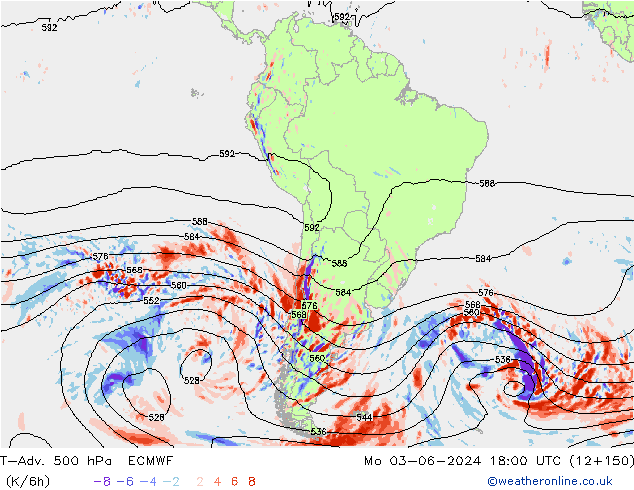 T-Adv. 500 hPa ECMWF Po 03.06.2024 18 UTC