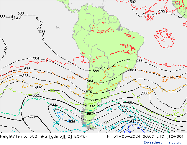 Z500/Rain (+SLP)/Z850 ECMWF pt. 31.05.2024 00 UTC