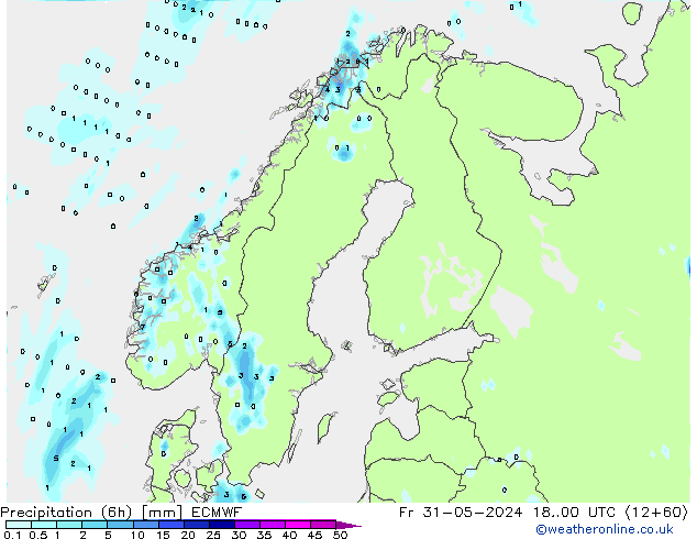 Z500/Rain (+SLP)/Z850 ECMWF ven 31.05.2024 00 UTC