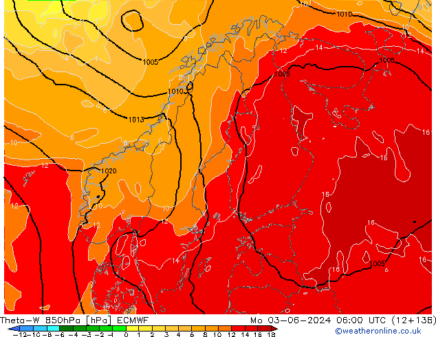 Theta-W 850hPa ECMWF  03.06.2024 06 UTC