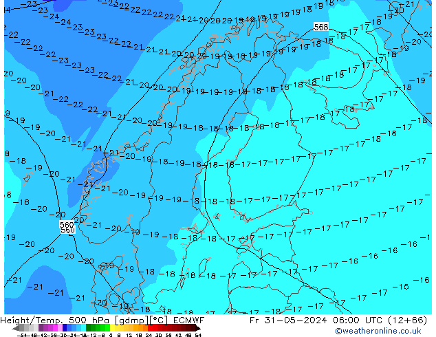 Z500/Rain (+SLP)/Z850 ECMWF Pá 31.05.2024 06 UTC