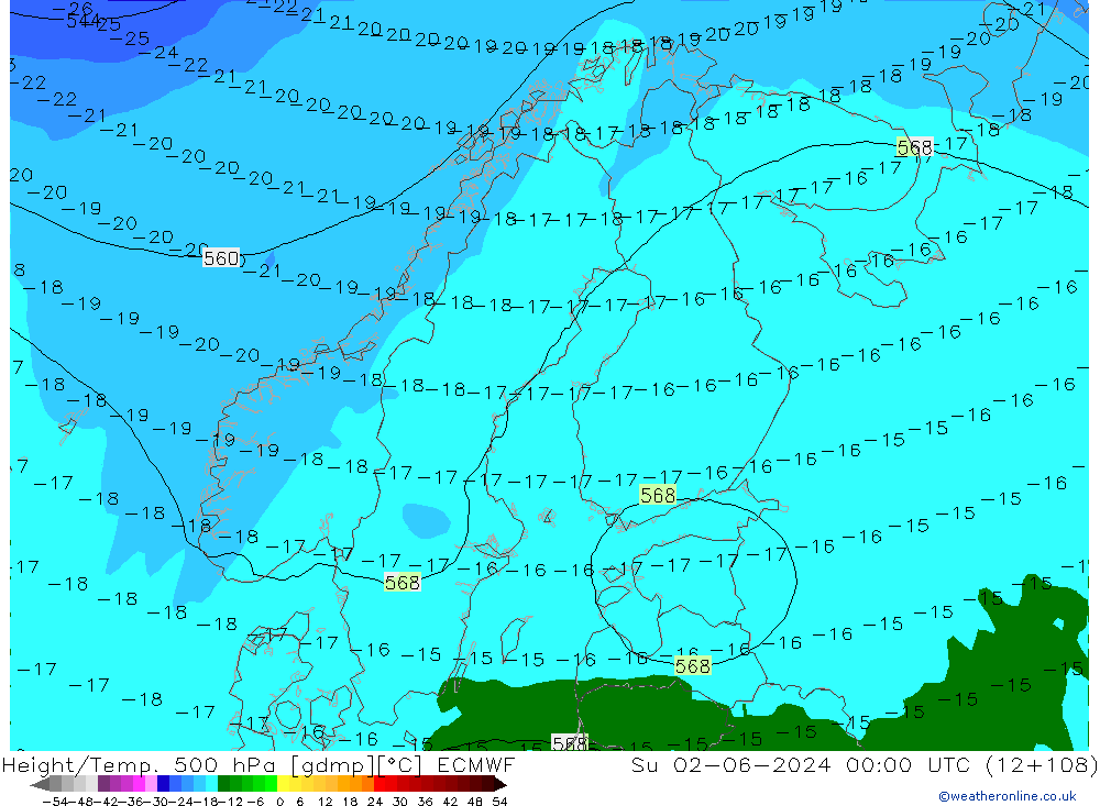 Z500/Rain (+SLP)/Z850 ECMWF dim 02.06.2024 00 UTC