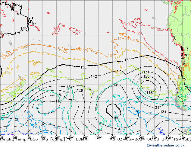 Z500/Rain (+SLP)/Z850 ECMWF Po 03.06.2024 06 UTC