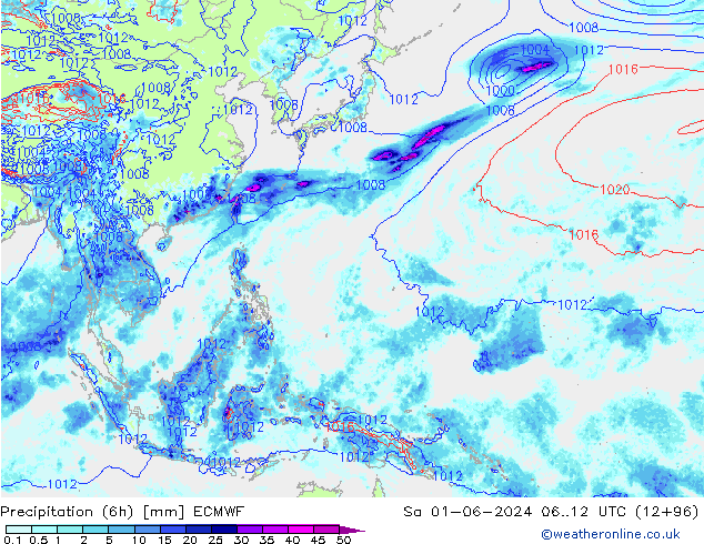 Z500/Yağmur (+YB)/Z850 ECMWF Cts 01.06.2024 12 UTC