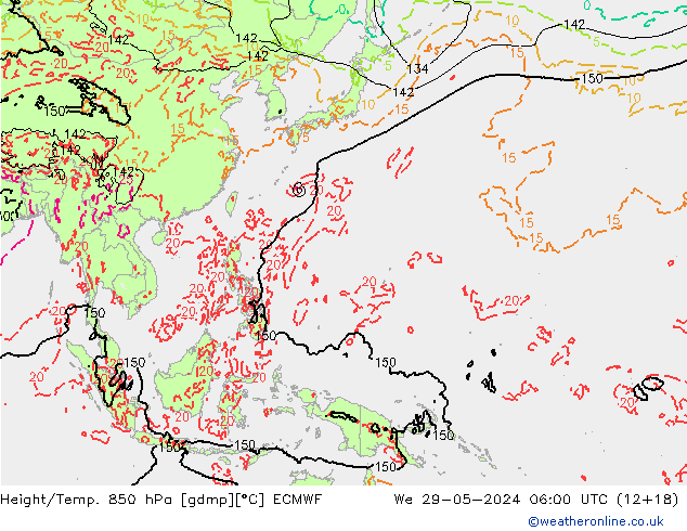 Z500/Regen(+SLP)/Z850 ECMWF wo 29.05.2024 06 UTC