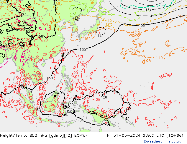 Z500/Rain (+SLP)/Z850 ECMWF Fr 31.05.2024 06 UTC