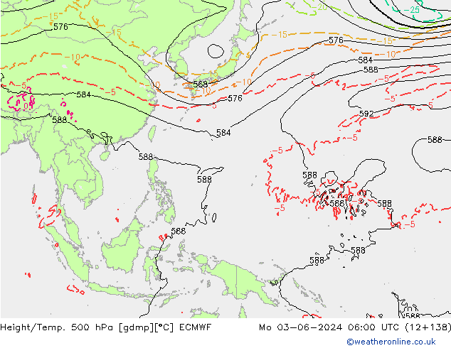 Z500/Regen(+SLP)/Z850 ECMWF ma 03.06.2024 06 UTC