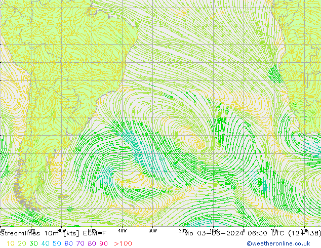 ветер 10m ECMWF пн 03.06.2024 06 UTC