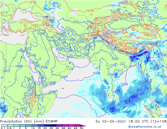 Z500/Rain (+SLP)/Z850 ECMWF nie. 02.06.2024 00 UTC