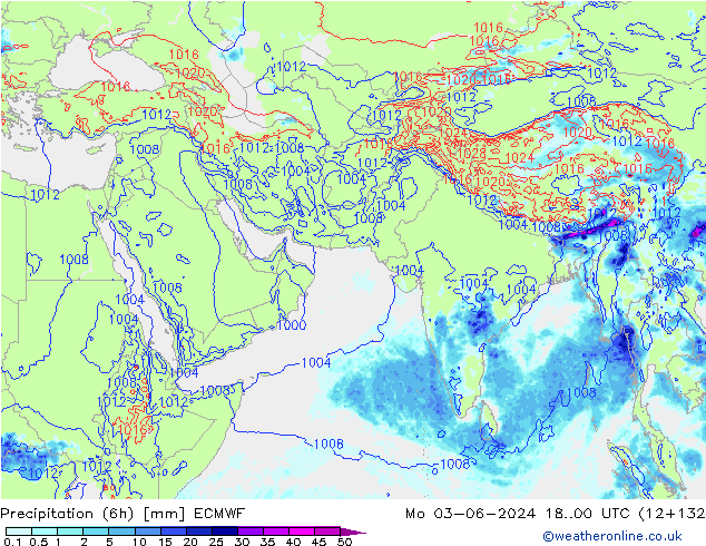 Z500/Rain (+SLP)/Z850 ECMWF lun 03.06.2024 00 UTC