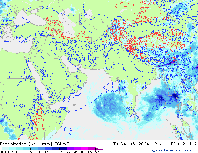 Z500/Rain (+SLP)/Z850 ECMWF Tu 04.06.2024 06 UTC