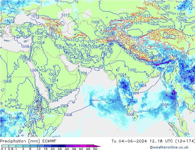 Precipitación ECMWF mar 04.06.2024 18 UTC