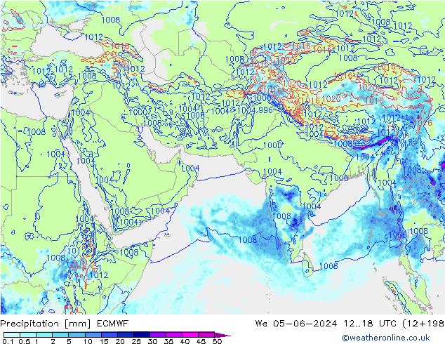 Yağış ECMWF Çar 05.06.2024 18 UTC