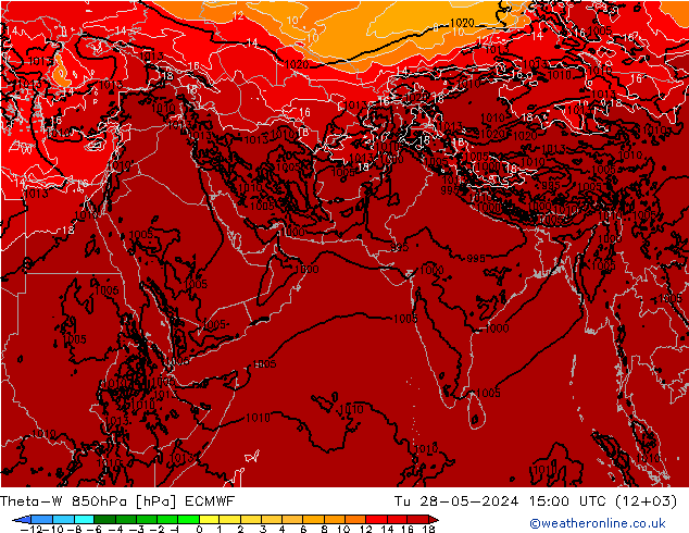 Theta-W 850hPa ECMWF  28.05.2024 15 UTC