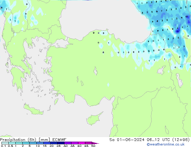 Z500/Rain (+SLP)/Z850 ECMWF so. 01.06.2024 12 UTC