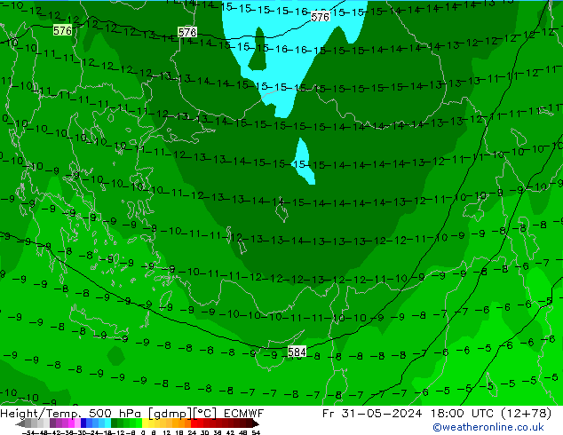 Z500/Rain (+SLP)/Z850 ECMWF  31.05.2024 18 UTC