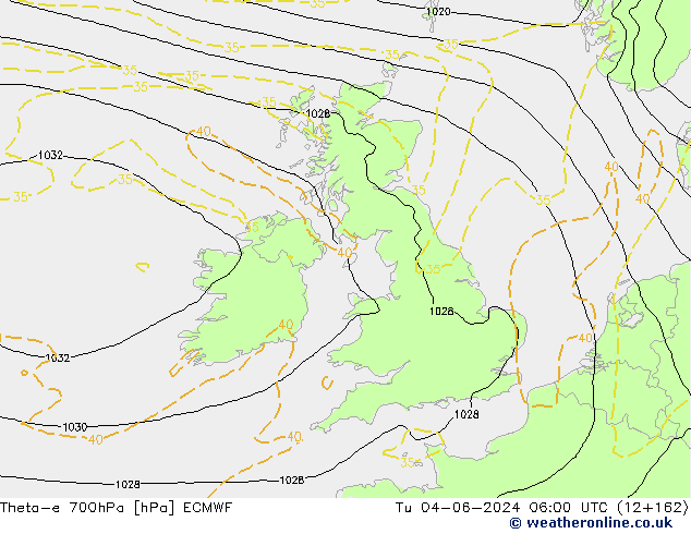 Theta-e 700hPa ECMWF Ter 04.06.2024 06 UTC