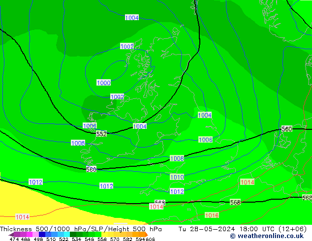 Thck 500-1000hPa ECMWF  28.05.2024 18 UTC