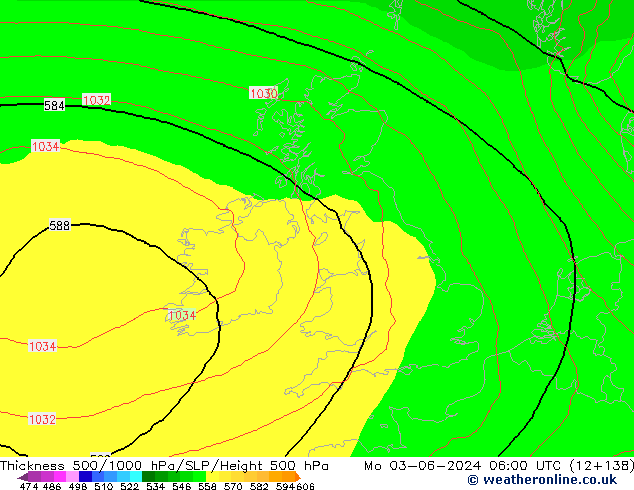 Thck 500-1000hPa ECMWF lun 03.06.2024 06 UTC