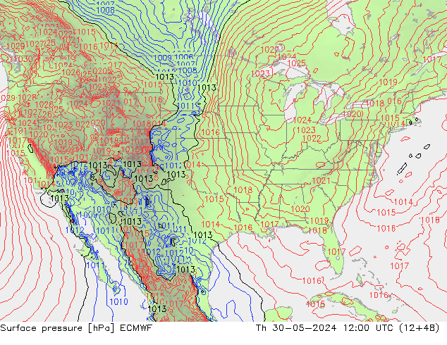 pression de l'air ECMWF jeu 30.05.2024 12 UTC