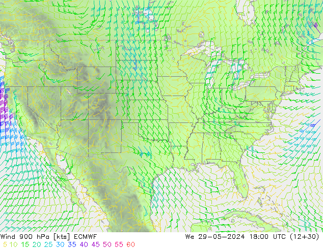  900 hPa ECMWF  29.05.2024 18 UTC