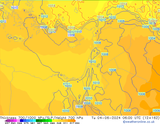 Thck 700-1000 hPa ECMWF Ter 04.06.2024 06 UTC