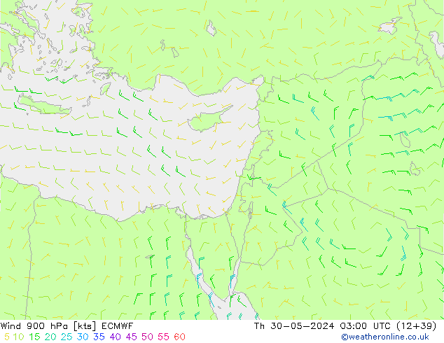 Wind 900 hPa ECMWF Th 30.05.2024 03 UTC