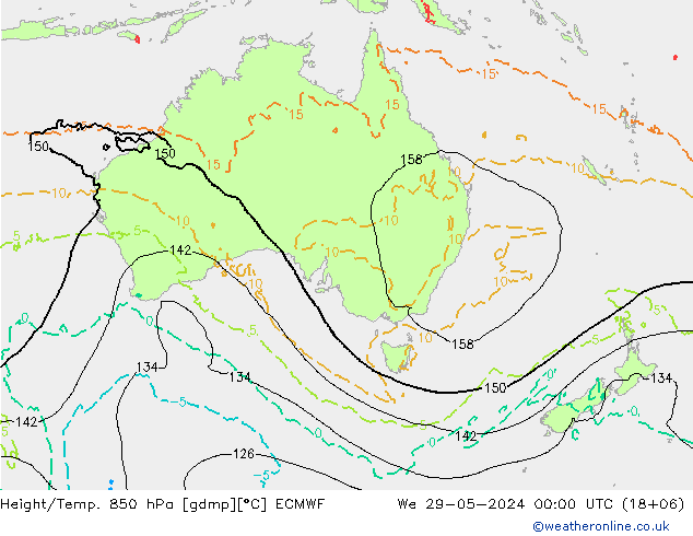 Z500/Regen(+SLP)/Z850 ECMWF wo 29.05.2024 00 UTC