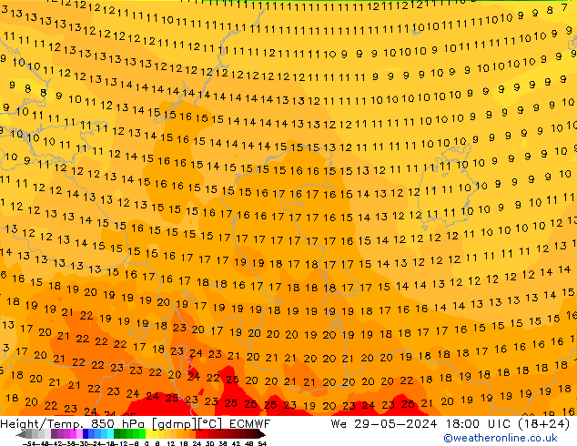 Z500/Rain (+SLP)/Z850 ECMWF  29.05.2024 18 UTC