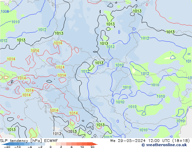 тенденция давления ECMWF ср 29.05.2024 12 UTC