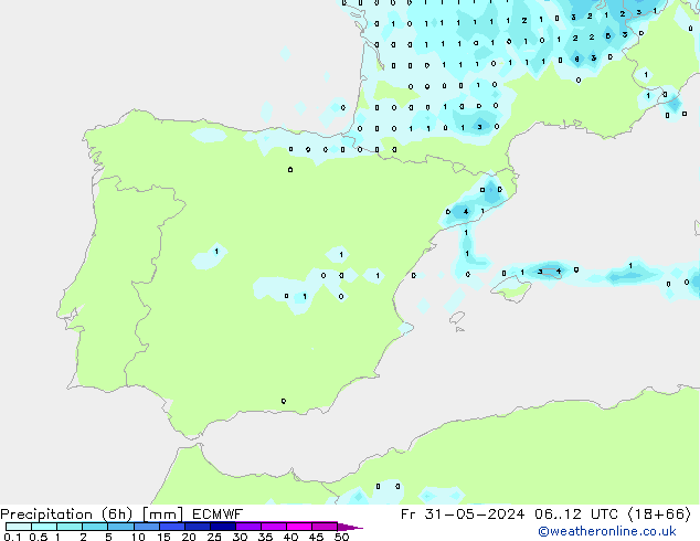 Z500/Rain (+SLP)/Z850 ECMWF Fr 31.05.2024 12 UTC