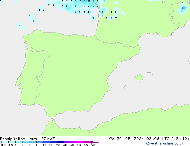 осадки ECMWF ср 29.05.2024 06 UTC