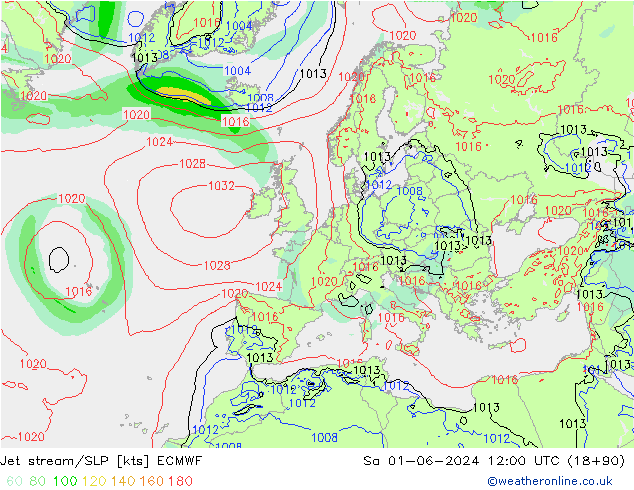 Courant-jet ECMWF sam 01.06.2024 12 UTC