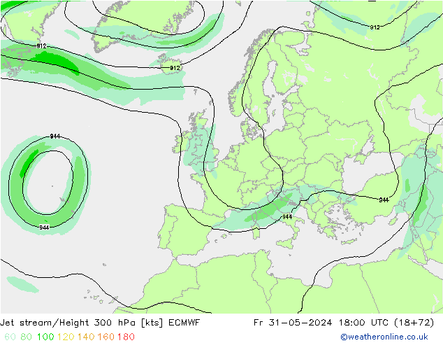 джет ECMWF пт 31.05.2024 18 UTC