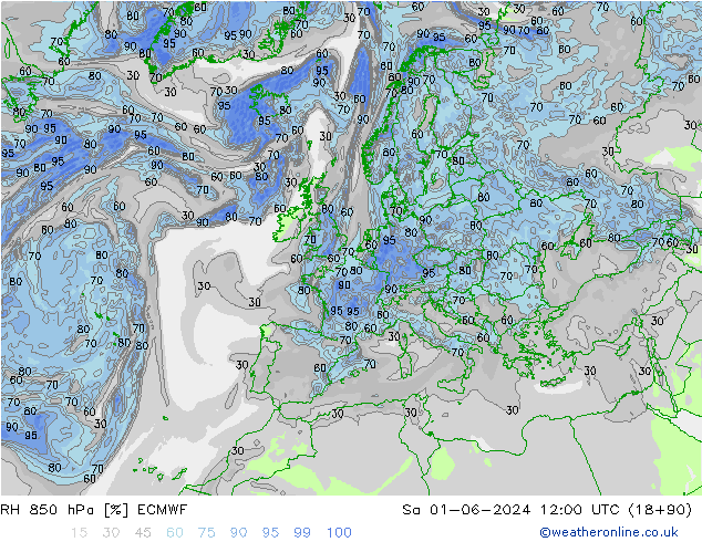 RV 850 hPa ECMWF za 01.06.2024 12 UTC