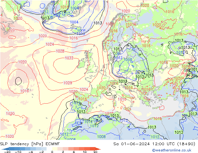 tendencja ECMWF so. 01.06.2024 12 UTC