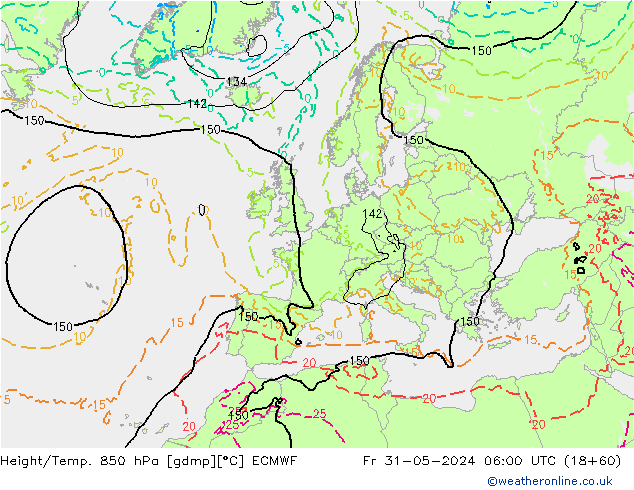 Z500/Rain (+SLP)/Z850 ECMWF Sex 31.05.2024 06 UTC