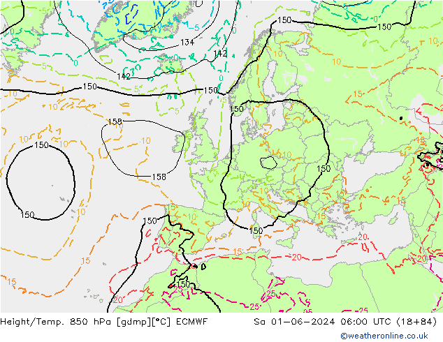 Z500/Rain (+SLP)/Z850 ECMWF Sa 01.06.2024 06 UTC