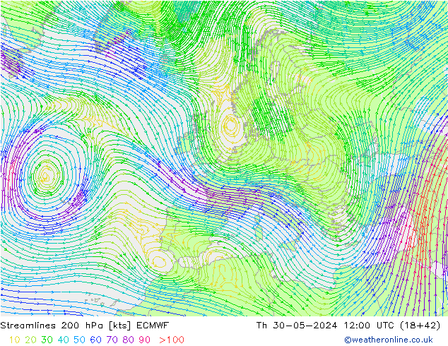  200 hPa ECMWF  30.05.2024 12 UTC