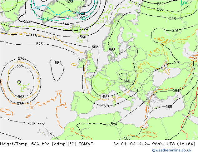 Z500/Regen(+SLP)/Z850 ECMWF za 01.06.2024 06 UTC