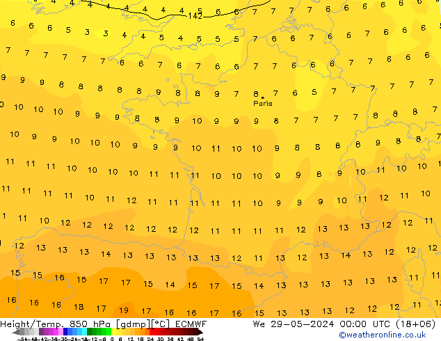 Z500/Rain (+SLP)/Z850 ECMWF We 29.05.2024 00 UTC