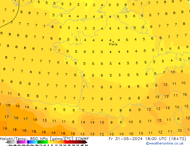 Z500/Rain (+SLP)/Z850 ECMWF пт 31.05.2024 18 UTC