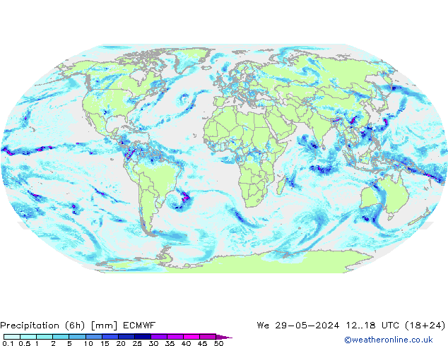 Z500/Rain (+SLP)/Z850 ECMWF We 29.05.2024 18 UTC